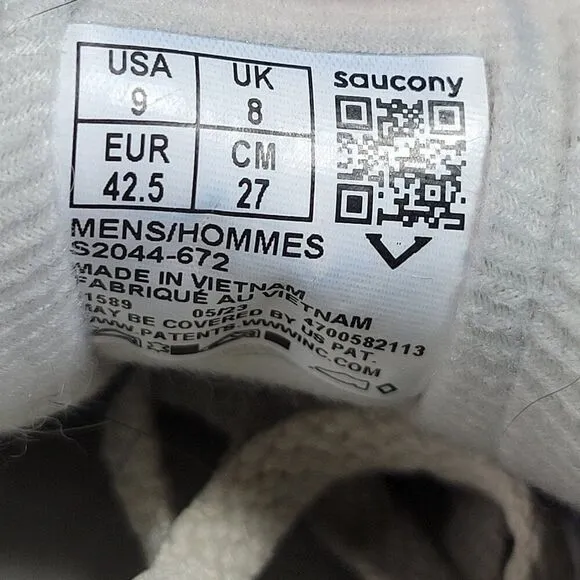 Saucony Shoes Men Size 9 Jazz 2887-12 Casual Sneakers Blue Canvas Low Pro Vegan