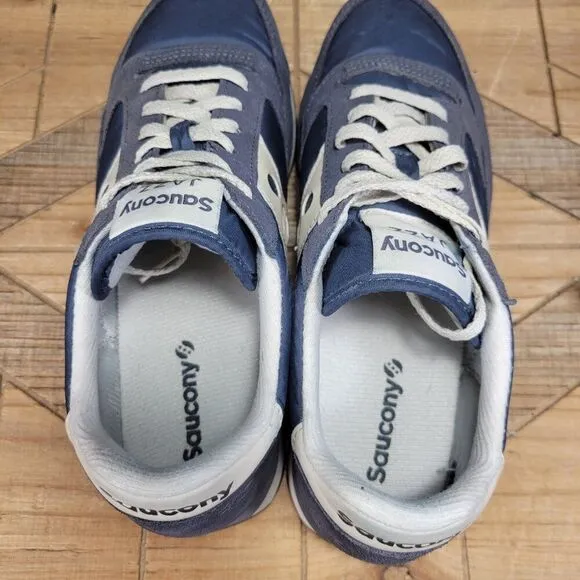 Saucony Shoes Men Size 9 Jazz 2887-12 Casual Sneakers Blue Canvas Low Pro Vegan