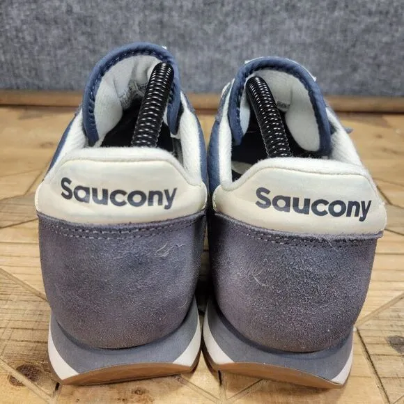 Saucony Shoes Men Size 9 Jazz 2887-12 Casual Sneakers Blue Canvas Low Pro Vegan