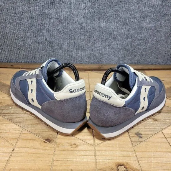 Saucony Shoes Men Size 9 Jazz 2887-12 Casual Sneakers Blue Canvas Low Pro Vegan