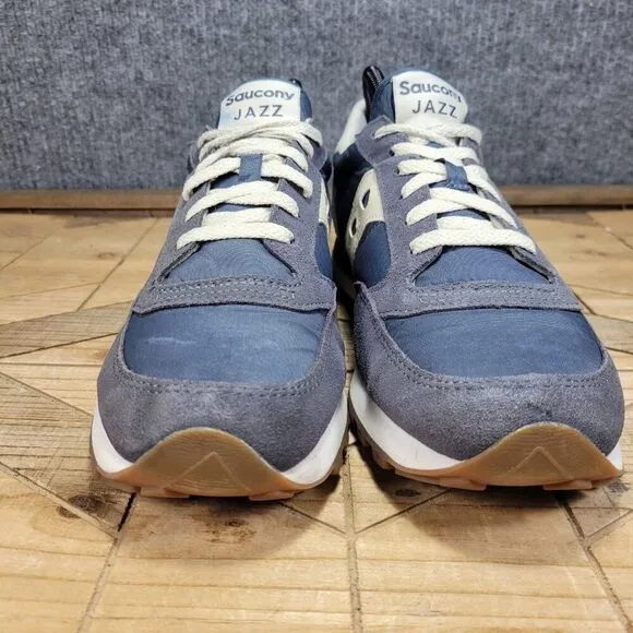 Saucony Shoes Men Size 9 Jazz 2887-12 Casual Sneakers Blue Canvas Low Pro Vegan