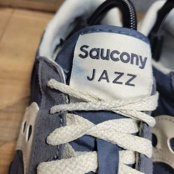 Saucony Shoes Men Size 9 Jazz 2887-12 Casual Sneakers Blue Canvas Low Pro Vegan
