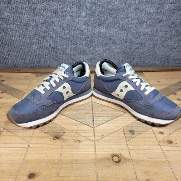 Saucony Shoes Men Size 9 Jazz 2887-12 Casual Sneakers Blue Canvas Low Pro Vegan