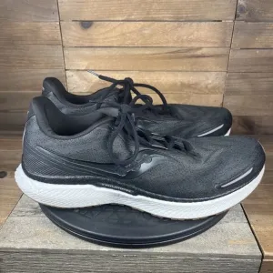 Saucony Triumph 19 Mens Sz 12 Black White Running Walking Comfort Shoes Sneakers