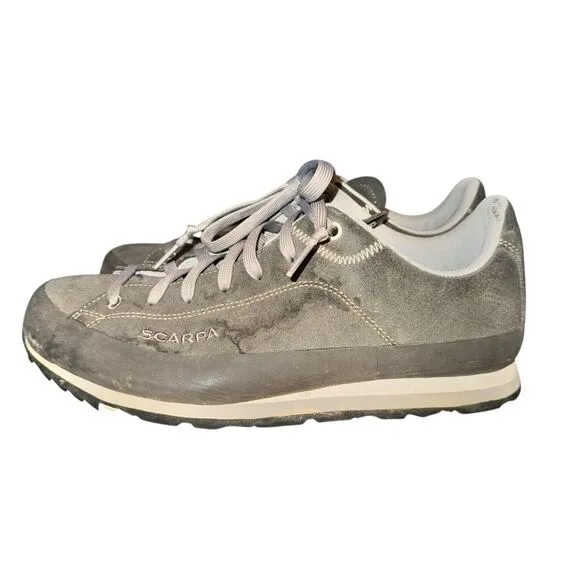Scarpa Margarita Hiking Sneakers Unisex Women 11 Men 10 Gray Leather Vibram Sole