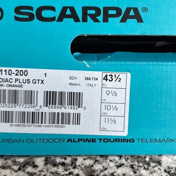 Scarpa Men's Zodiac Plus GTX Hiking Boots - Shark-Orange