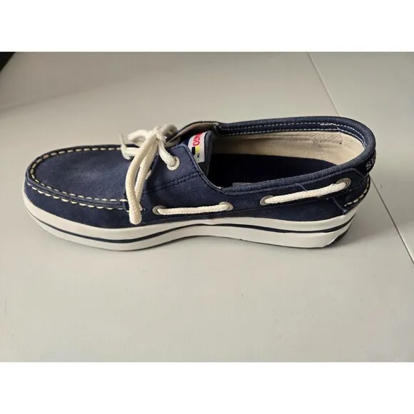 Sebago Docksides Boat Deck Shoe Men's 138-24 Blue Navy White Trim 8M