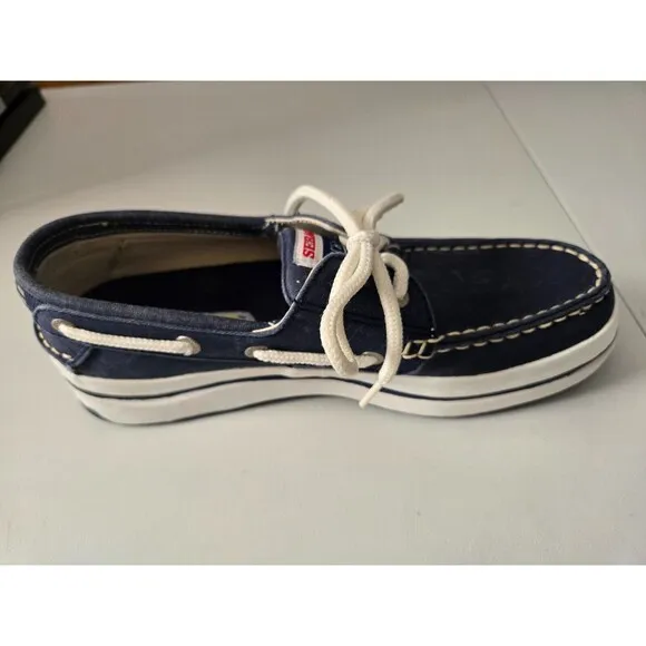 Sebago Docksides Boat Deck Shoe Men's 138-24 Blue Navy White Trim 8M