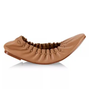 See by Chloe Jane Scalloped Leather Ballet Flats