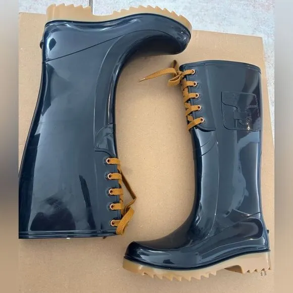 See by Chloe Rain Boots logo purse design lace up knee high shoes flats sneaker