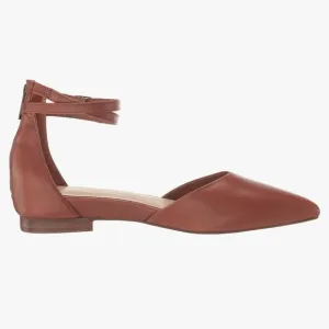 Seychelles Brown Heeled Shoes with Ankle Strap and Pointed Toe