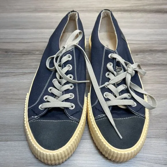 Shoe the Bear Copenhagen Linden Blue Canvas Sneakers Size 10 EU 43