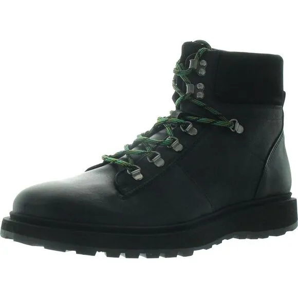 Shoe the Bear Mens Kite Black Lace-Up Leather Hiking Boots New