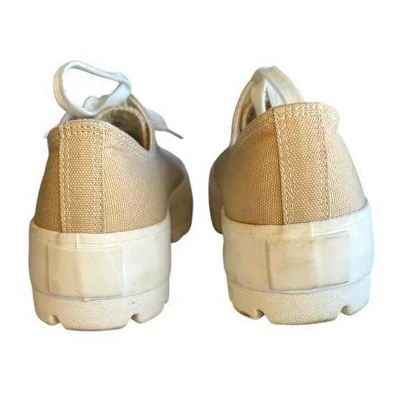 Sincerely Jules Women’s Low-Top Lug Platform Sneakers - Tan/White (Size 8 M)