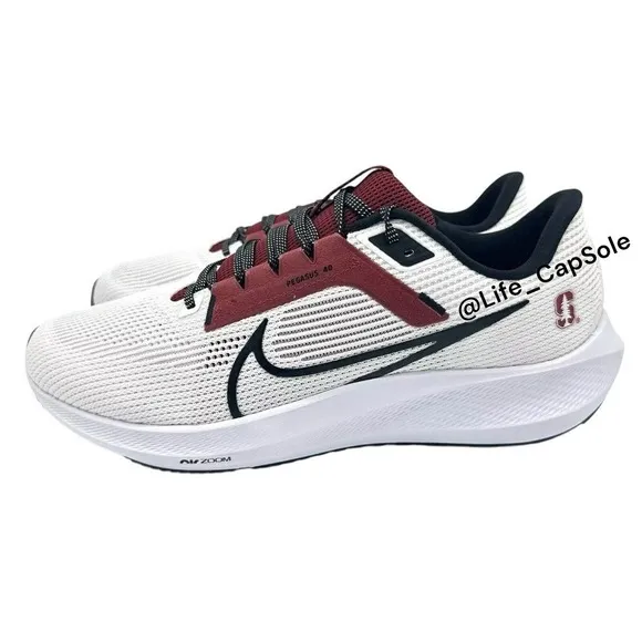 Size 12.5 Nike Air Zoom Pegasus 40 Men's Stanford Cardinal Shoes FQ2145-100