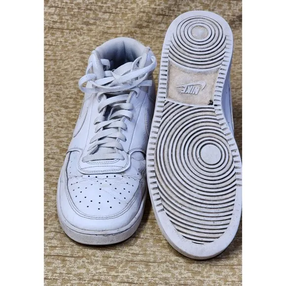 Size 13 - Nike Court Vision Next Nature Mid Triple White