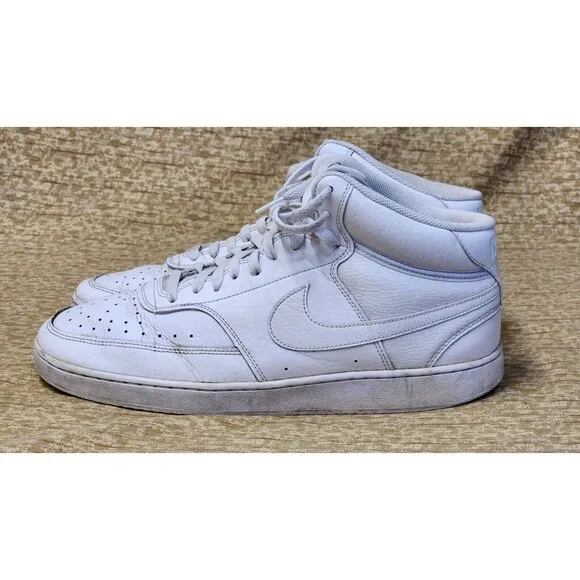 Size 13 - Nike Court Vision Next Nature Mid Triple White