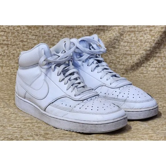 Size 13 - Nike Court Vision Next Nature Mid Triple White
