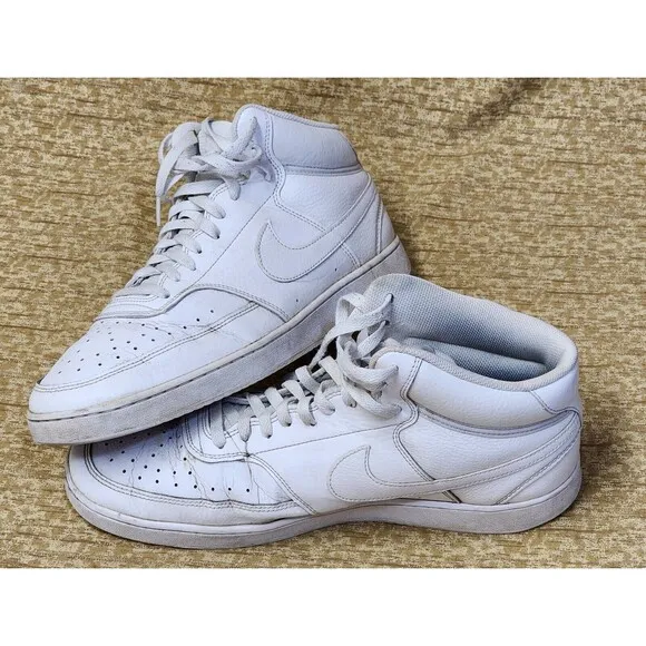 Size 13 - Nike Court Vision Next Nature Mid Triple White
