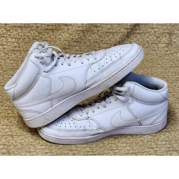 Size 13 - Nike Court Vision Next Nature Mid Triple White
