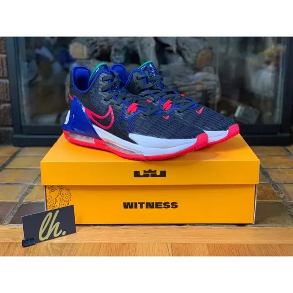 Size 13 Nike LeBron Witness 6 Low “Black Siren Red” Athletic Basketball Shoes CZ