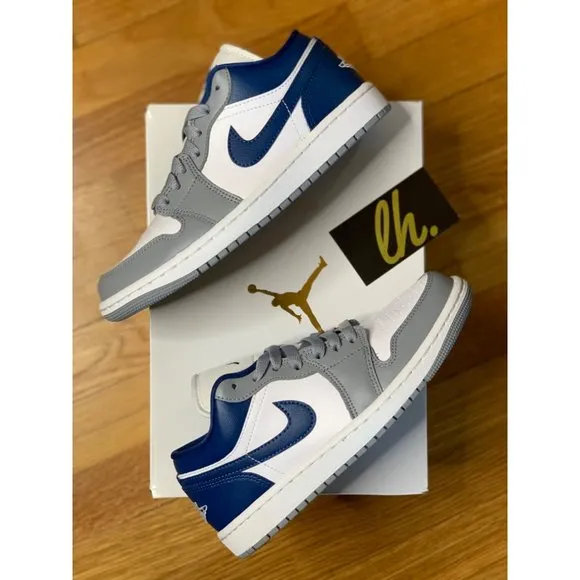Size 8 W Air Jordan 1 Low “Stealth French Blue” DC0774-042