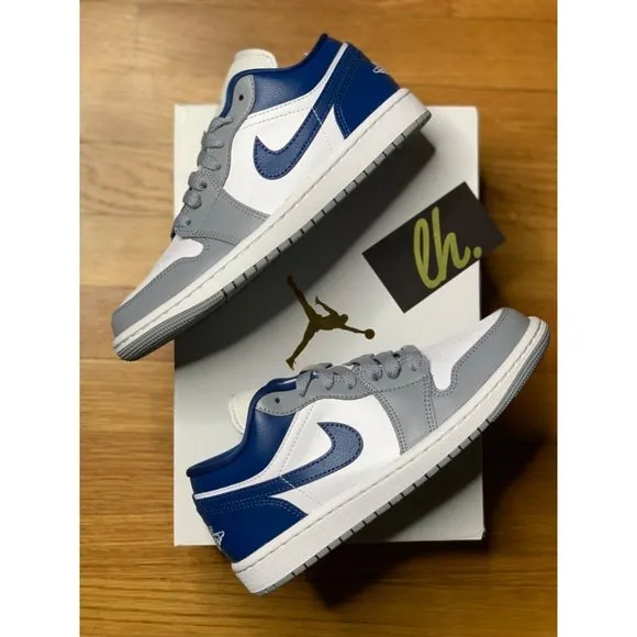 Size 8 W Air Jordan 1 Low “Stealth French Blue” DC0774-042