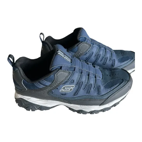 Skechers After burn Navy and Black Mens Walking Shoes Size 10