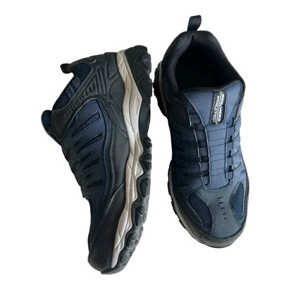 Skechers After burn Navy and Black Mens Walking Shoes Size 10