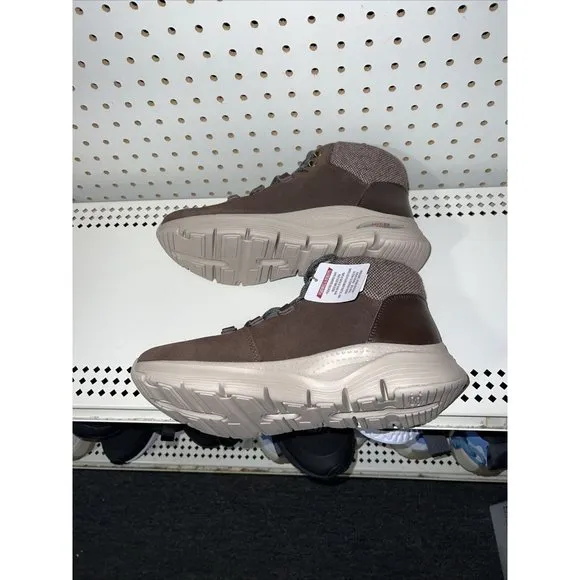 Skechers Arch Fit Extra Ordinary Womens Suede Winter Snow Boots Size 6 Brown