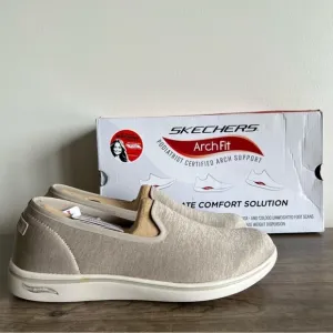 Skechers Arch Fit Uplift Taupe Slip On Women's Shoe Size 8.5 #B1322A