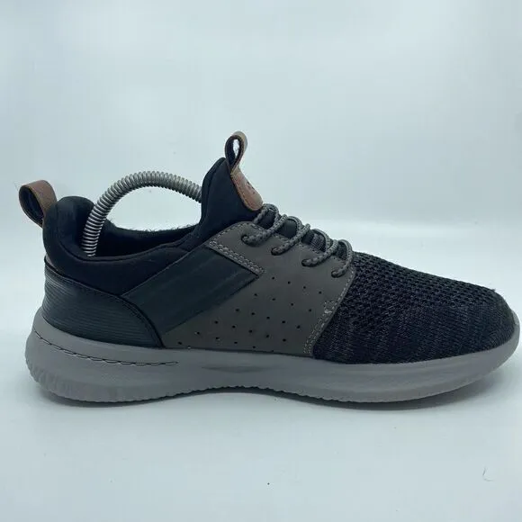 Skechers Delson 3.0 Men’s Size 8 Black Gray Casual Shoes Sneakers 56299