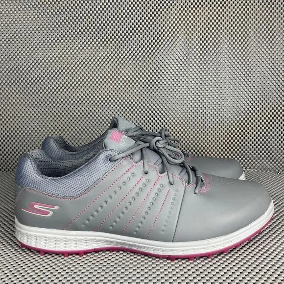 Skechers Go Golf Elite Tour S/L Spikeless Golf Shoes Womens 11 Gray Waterproof