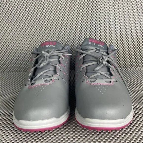 Skechers Go Golf Elite Tour S/L Spikeless Golf Shoes Womens 11 Gray Waterproof
