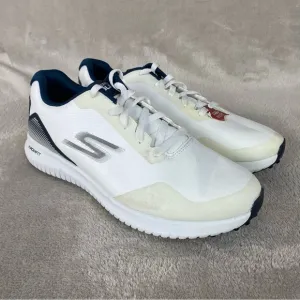 Skechers Go Golf Max 2 Mens Golf Shoes 9 White Blue Spikeless Waterproof NEW