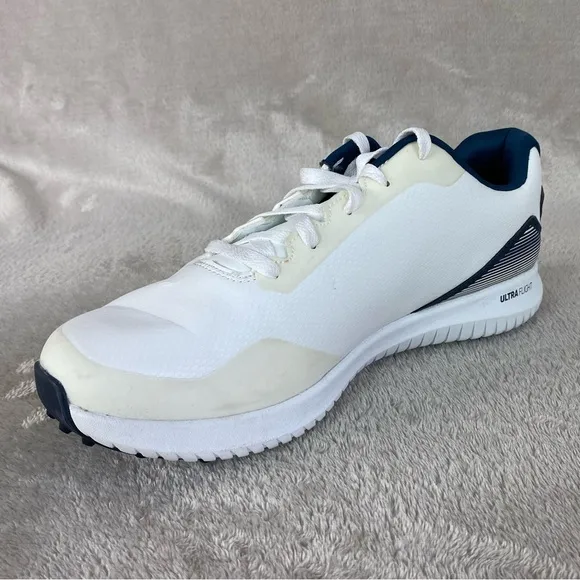 Skechers Go Golf Max 2 Mens Golf Shoes 9 White Blue Spikeless Waterproof NEW