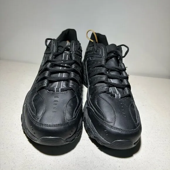 Skechers Mens After Burn Memory Fit 50127EWW Black Casual Shoes Sneakers Sz 14