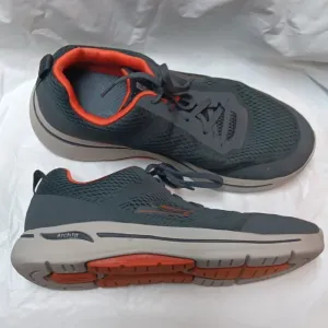 Skechers Men's Arch Fit Grey and Orange Shoes Size 12