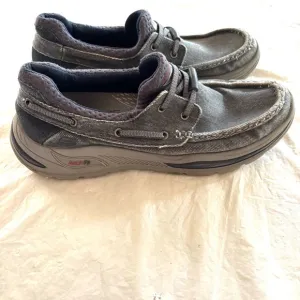 Skechers Men's Arch Fit Motley Oven Sneaker - blue denim SZ 9 Worn 1X