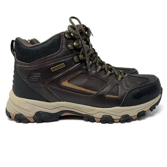 SKECHERS Relaxed Fit Air-Cooled Memory Foam Waterproof hiking boots, size 11