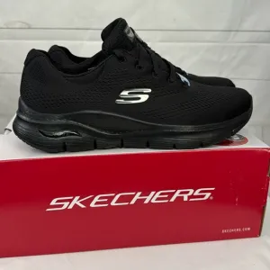 Skechers Size 11 Arch Fit Big Appeal Black Athletic Shoes Sneakers Lace-up