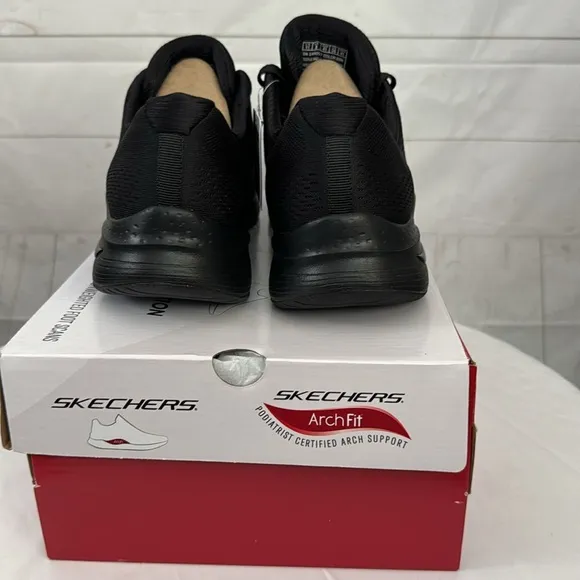 Skechers Size 11 Arch Fit Big Appeal Black Athletic Shoes Sneakers Lace-up