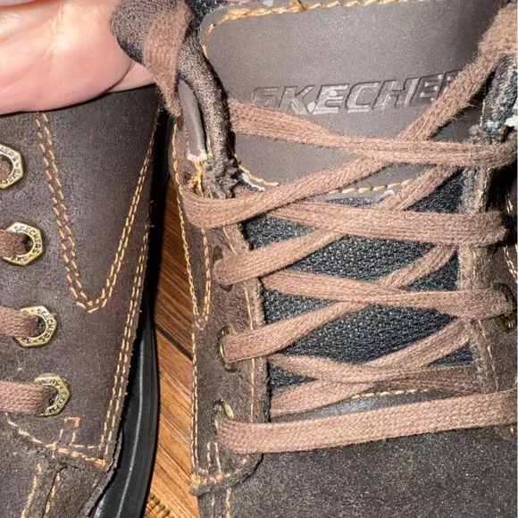 Skechers Skech Air-Porter-Repton Lace Up Casual Shoes Boots Men Size 11 Brown