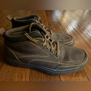 Skechers Skech Air-Porter-Repton Lace Up Casual Shoes Boots Men Size 11 Brown