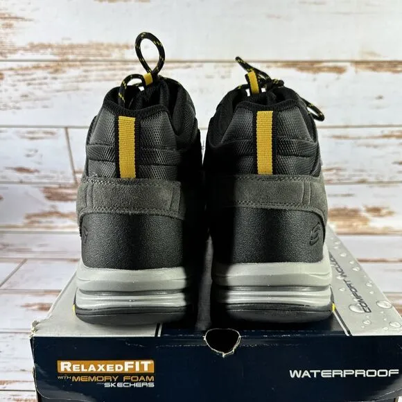 Skechers Trego Pacifico Hiking Boots Memory Foam Gray Waterproof Men’s Size 13