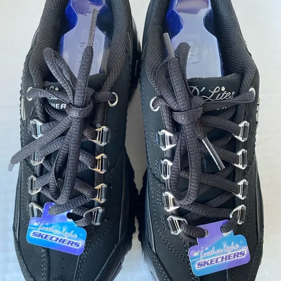 Skechers Women’s Shoes D’Lites Raptures Black Size 6 New