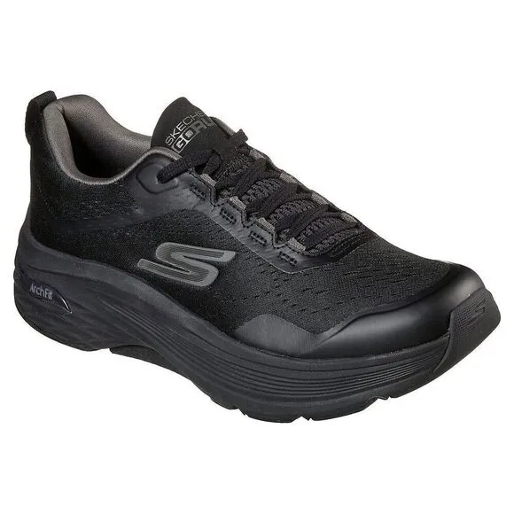 Skechers Max Cushioning Arch Fit 220196-BBK Men's 8 Black Workout Shoes EEE3463
