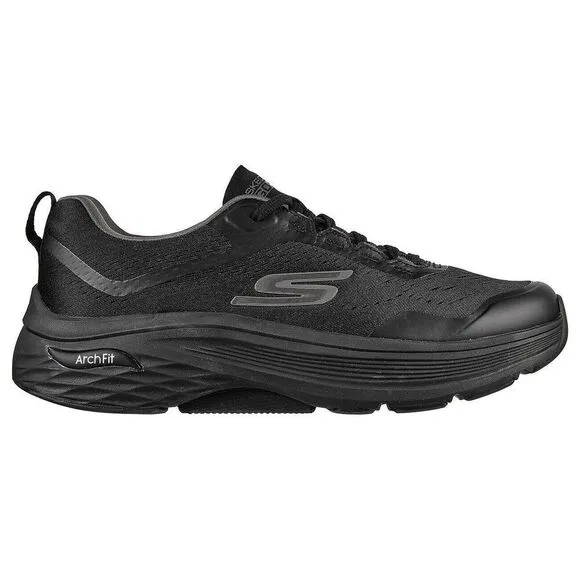 Skechers Max Cushioning Arch Fit 220196-BBK Men's 8 Black Workout Shoes EEE3463