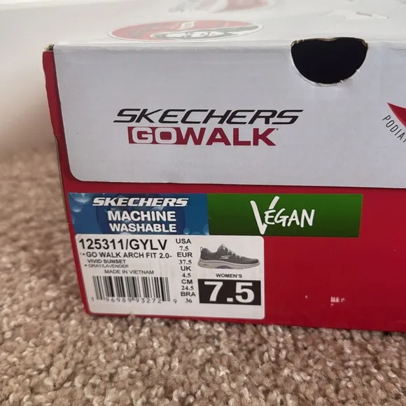 Sketchers Go Walk Arch Fit 2.0 in Vivid Sunset - Vegan Walking Sneakers