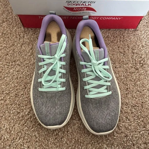 Sketchers Go Walk Arch Fit 2.0 in Vivid Sunset - Vegan Walking Sneakers